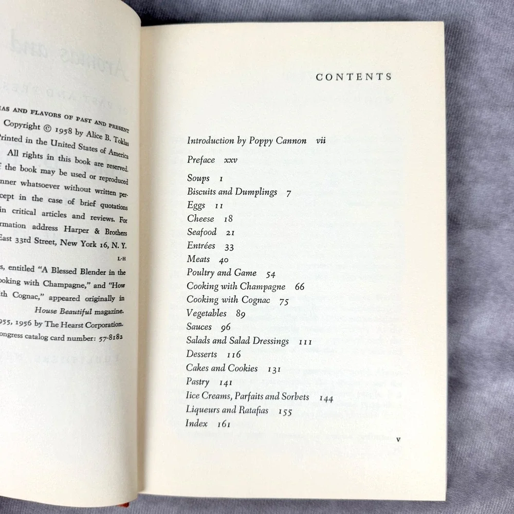 Aromas and Flavors of Past and Present Alice B Toklas 1958 Signed Poppy Cannon